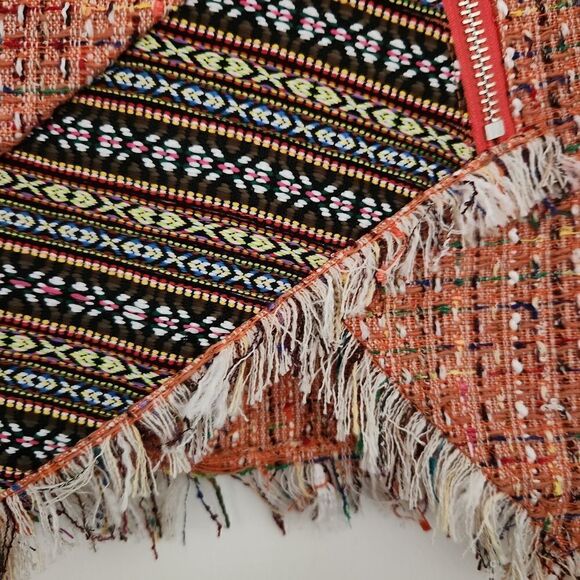 NWOT Endless Rose Tweed Frayed Hem Pencil Mini Skirt Size Juniors Medium - Picture 6 of 6